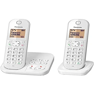 Image de Téléphone sans fil duo dect blanc avec répondeur Panasonic kxtgc422frw