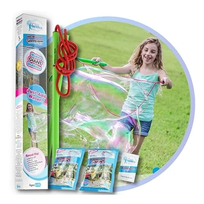Afbeelding van WOWMAZING grote pompset voor kinderen, met pompstaf, 2 reuzenbrandweerconcentraten en tips trucs, brochure, zeeppompen enz