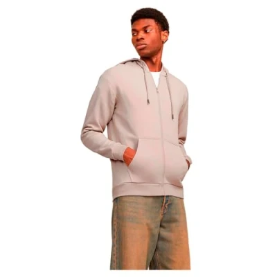 Image de JACK &amp; JONES Jjebradley Sweat zippé à capuche pour homme, Moonbeam., XXL