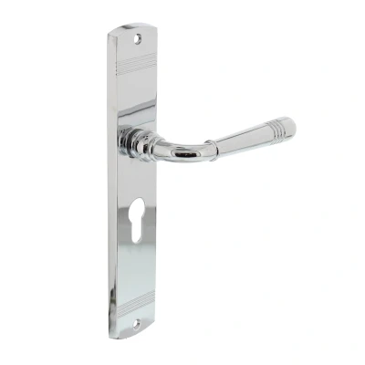 Afbeelding van Intersteel Deurkruk Emily op schild profielcilindergat 55 mm chroom