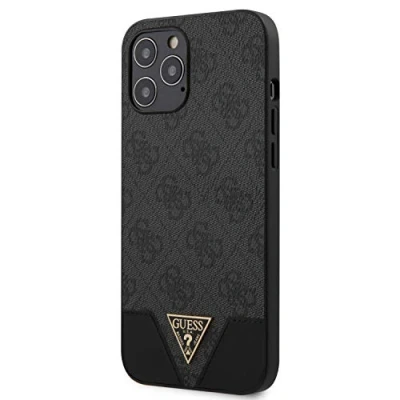 Afbeelding van Guess 4G Triangle Case iPhone 12 Pro Max grijs GUHCP12LPU4GHBK