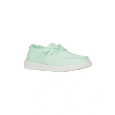 Afbeelding van HEYDUDE Wendy Stretch Canvas Dames Instappers Bay Blue Maat 37