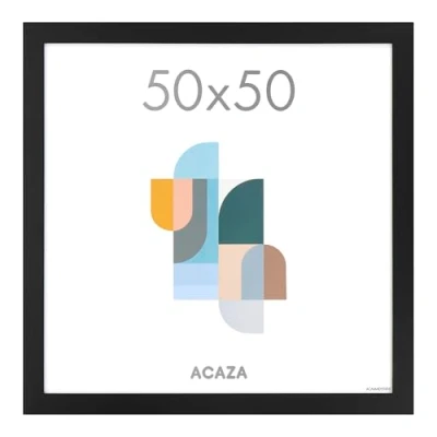 Afbeelding van ACAZA Fotokader Fotolijst Wissellijst 50x50 cm MDF Zwart