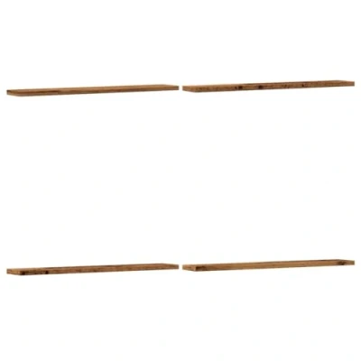 Afbeelding van vidaXL Wandschappen 4 st 60x10x1,5 cm bewerkt hout oud houtkleurig