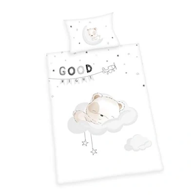 Afbeelding van Herding Baby Best beddengoedset, katoen, wit, 40 x 60 cm / 100 135