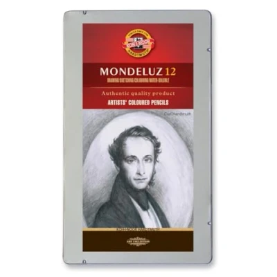 Afbeelding van Koh I Noor Mondeluz Grey Line grijs kleurpotloden aquarel (set van 12)