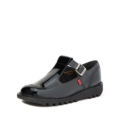 Afbeelding van Kickers Kick Lo Aztec damesschoenen, lakleder, zwart, zwart.