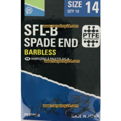 Afbeelding van Preston SFL B Spade End Barbless (10 pcs) Maat : 14