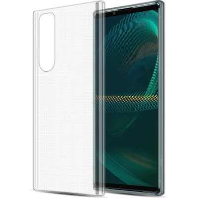Afbeelding van Cadorabo Hoesje geschikt voor Sony Xperia 5 III in VOLLEDIG TRANSPARANT Beschermhoes gemaakt van flexibel TPU Silicone Case Cover