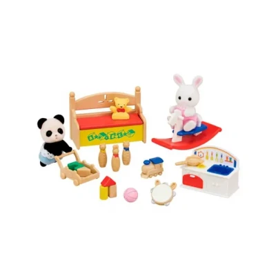 Afbeelding van Sylvanian Families Baby Speelset 5709 Speelkamer Panda &amp; Sneeuwwitkonijn