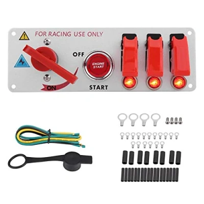 Afbeelding van Competitie Startbehuizing voor auto, Fydun 12 V racewagen motorstart led ontstekingsschakelaar paneel tuimelknop hoofdschakelaar