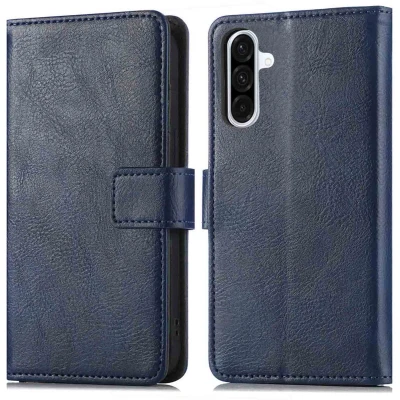 Afbeelding van imoshion Hoesje Geschikt voor Samsung Galaxy A36 Met Pasjeshouder Luxe Bookcase Donkerblauw