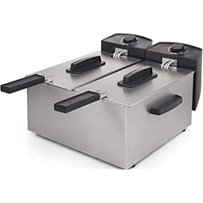 Afbeelding van Princess 01.183123.01.001 Friteuse met dubbele tank, 6 l, 8 porties, 3600 W