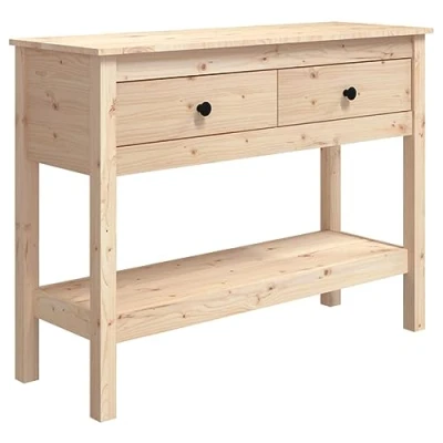 Afbeelding van Wandtafel 100x35x75 cm massief grenenhout