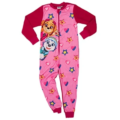 Afbeelding van Paw Patrol Onesie Pyjama / Jumpsuit Huispak Roze Maat 110/116