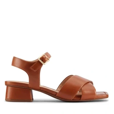 Afbeelding van Clarks Serina Cross Sandalen, Dames, Maat: 39.5, Tan Leer
