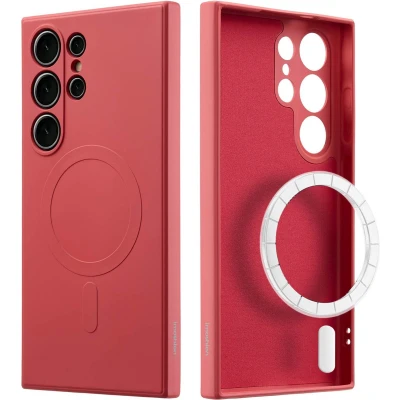 Afbeelding van imoshion Hoesje Geschikt voor Samsung Galaxy S24 Ultra Siliconen Color Backcover MagSafe roze