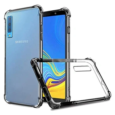 Afbeelding van Schokbestendige beschermhoes voor Samsung Galaxy A7 2018, TPU, transparant, siliconen, schokbestendig