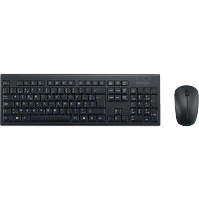 Afbeelding van Kensington EQ KM150 Draadloze Desktop Set AZERTY Toetsenbord en een Muis 63% Post consumer Gerecycled Plastic Zwart