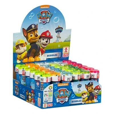 Afbeelding van Uitdeelcadeautjes Paw Patrol Bellenblaas, 60ml in Display (36 stuks)