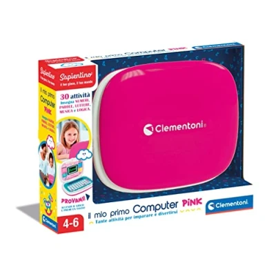 Afbeelding van Clementoni Sapientino, Mon Premier Pink, speelgoedlaptop, activiteitencentrum en educatieve computers, pc voor kinderen van 4 jaar (Franse versie) 16403
