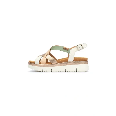 Afbeelding van Pikolinos Palma Sandalen met plateauzool, Dames, Maat: 38, Nata Leer