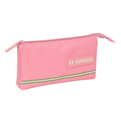 Afbeelding van Pennenetui met 3 vakken El Ganso Marsala Roze 22 x 12 cm