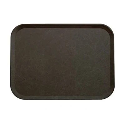 Afbeelding van Cambro Camtread rechthoekig antislip glasvezel dienblad zwart 45,7cm