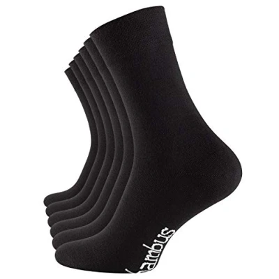 Afbeelding van Vincent Creation Set van 6 of 9 paar BAMBUS sokken handgefestonneerde teen zonder elastiek voor mannen en vrouwen, zwart