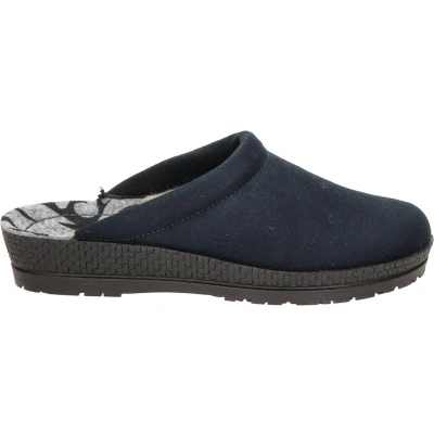 Afbeelding van Rohde Pantoffels, Maat: 39, Blauw Veloursleer