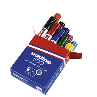 Afbeelding van Viltstift edding 500 schuin 2 7mm assorti doos à 10 stuks