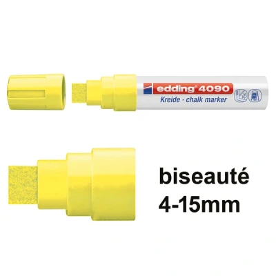 Image de edding window maker 4090, pointe biseautée, jaune néon