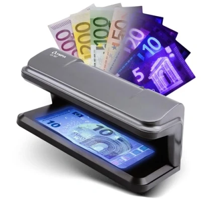 Afbeelding van Olympia uv 587 valse bankbiljettendetector, USB test/lamp met led voor het controleren van bankbiljetten, creditcards en identiteitskaarten
