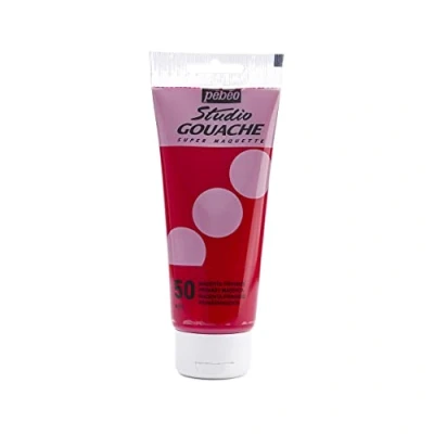 Afbeelding van Pébéo gouache verf, 100 ml, tube fijne kwaliteit, ideaal voor studie, 1 van magenta