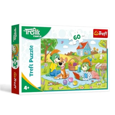 Afbeelding van Trefl Puzzel 60 avonturen van de familie Treflik (60 onderdelen)