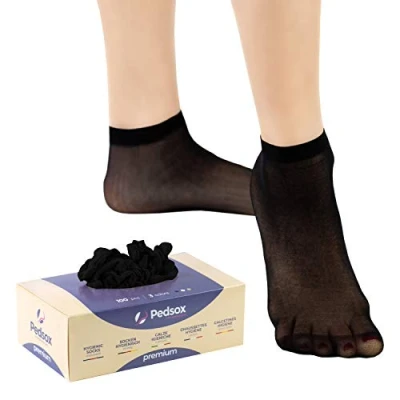 Afbeelding van Wegwerpsokken voor het testen van schoenen, zwart, één maat, zwart.