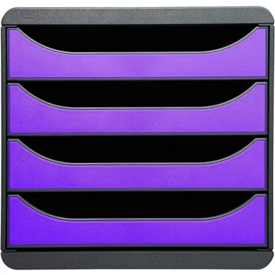 Image de Exacompta 310720D punchy Module rangement 4 tiroirs Gris/Violet