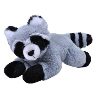 Afbeelding van Pluche knuffel dieren Eco kins wasbeer van 24 cm. Wildlife speelgoed knuffelbeesten Cadeau voor kind/jongens/meisjes