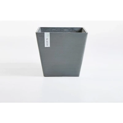 Afbeelding van Ecopots Rotterdam vierkant 40 cm grijs planten/bloembak pot