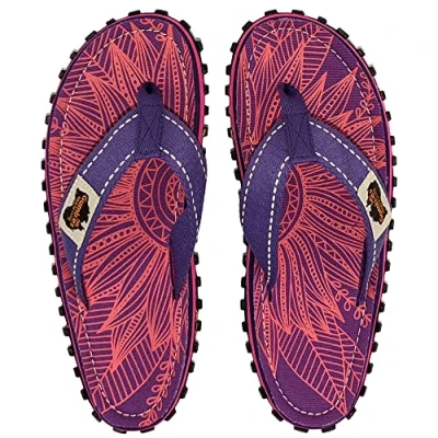 Afbeelding van Gumbies Origineel model teenslippers voor dames en heren sandalen sandalen, zonnebloempaars, 42 EU, Zonnebloem Paars