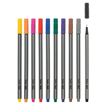 Afbeelding van Idena 516113 Fineliner in etui, lijndikte 0,4 mm, 10 verschillende kleuren, 1 set