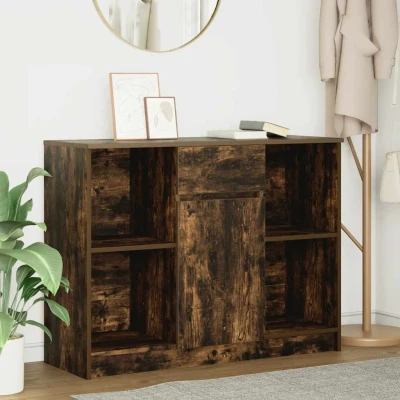 Afbeelding van vidaXL Dressoir met lade 101x35x76 cm spaanplaat gerookt eikenkleurig