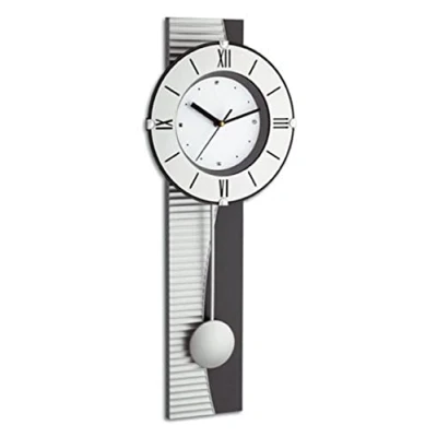 Afbeelding van TFA Dostmann Analoge slinger, woonkamerklok, kunststof, meerkleurig, 60.3001, L 232 x B 69 H 582 mm