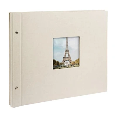 Afbeelding van GOLDBUCH GOL 28823 Schroefalbum BELLA VISTA zandgrijs 39x31cm (witte bladen)