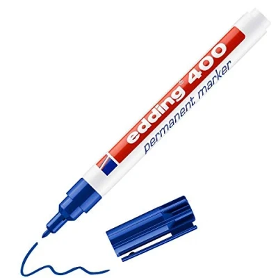 Afbeelding van Edding 400 4 1 1003 Permanent marker Blauw Watervast: Ja