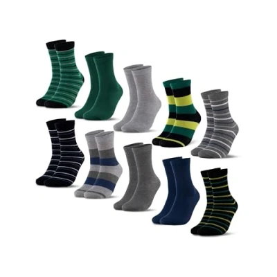 Afbeelding van Occulto schoenen voor kinderen en jongens (8 paar) van katoen, kinderen, krabdraden, harten, voetbalmotief, grijs blauw