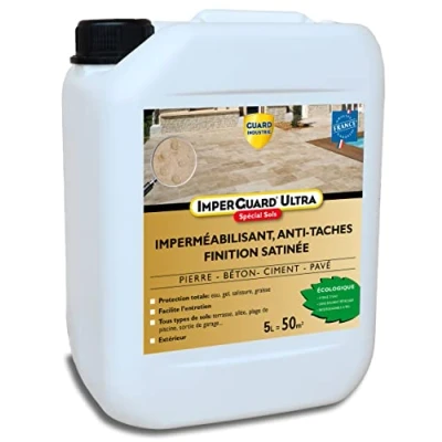 Afbeelding van Guard Industrie ImperGuard Ultra vloerbescherming, zijdeglans, impregnering, poreuze steen, beton, verharder, 5 l, behandeld, 50 m²