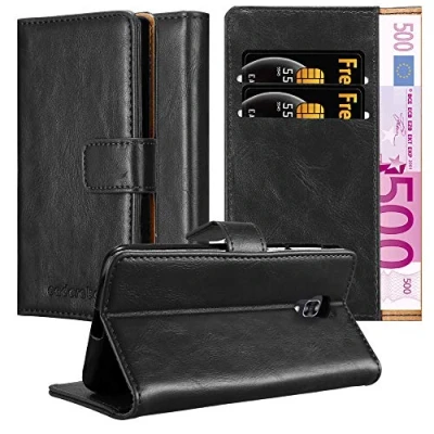 Afbeelding van Cadorabo Hoesje geschikt voor LG X SCREEN in ZWART GRAFIET Beschermhoes met magnetische sluiting, standfunctie en kaartvakje Book Case Cover Etui