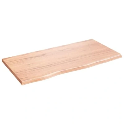 Afbeelding van Wandschap 80x40x2 cm behandeld massief eikenhout lichtbruin