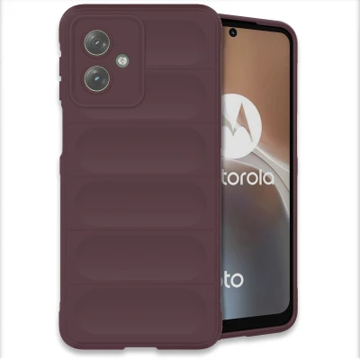 Afbeelding van iMoshion Hoesje Geschikt voor Motorola Moto G54 Siliconen EasyGrip Backcover Aubergine